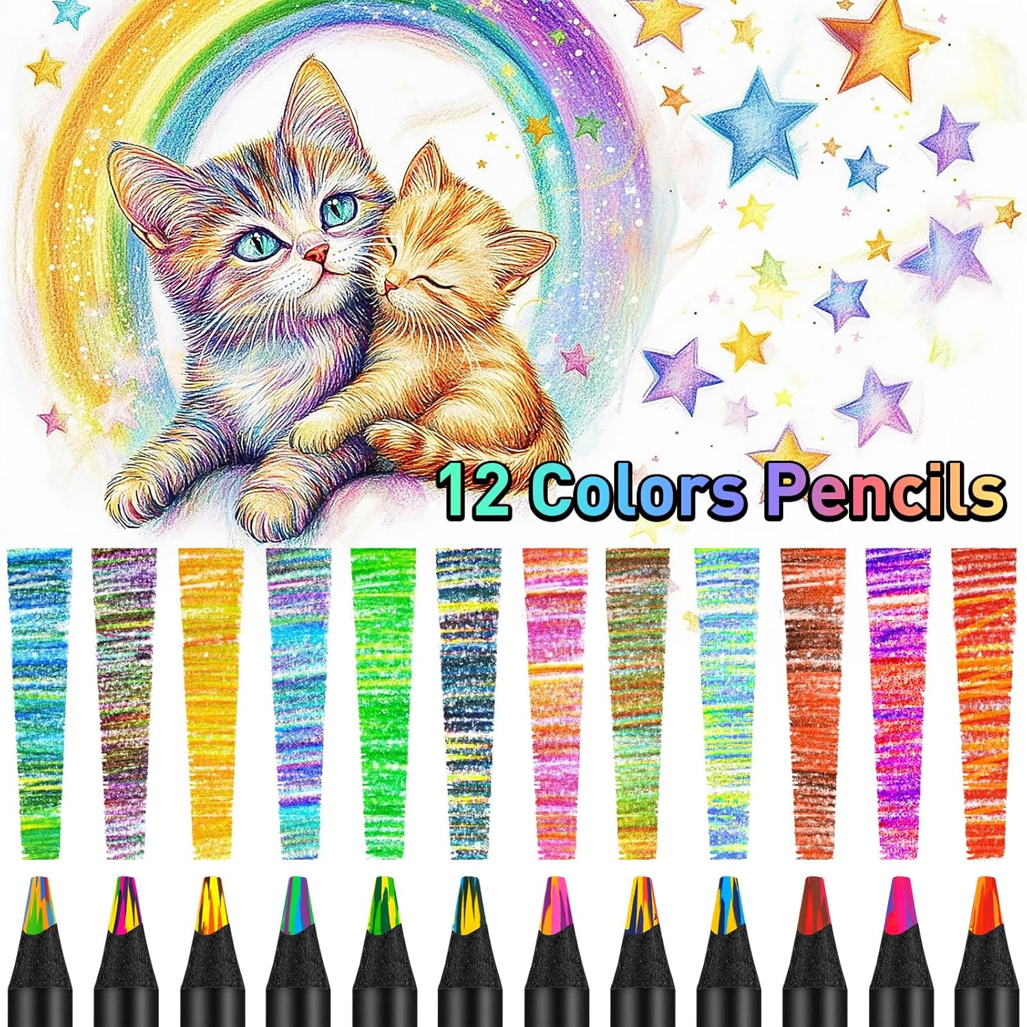 Thumbnail 1 de Lenski 12 Rainbow Pencils colouring set 🎨