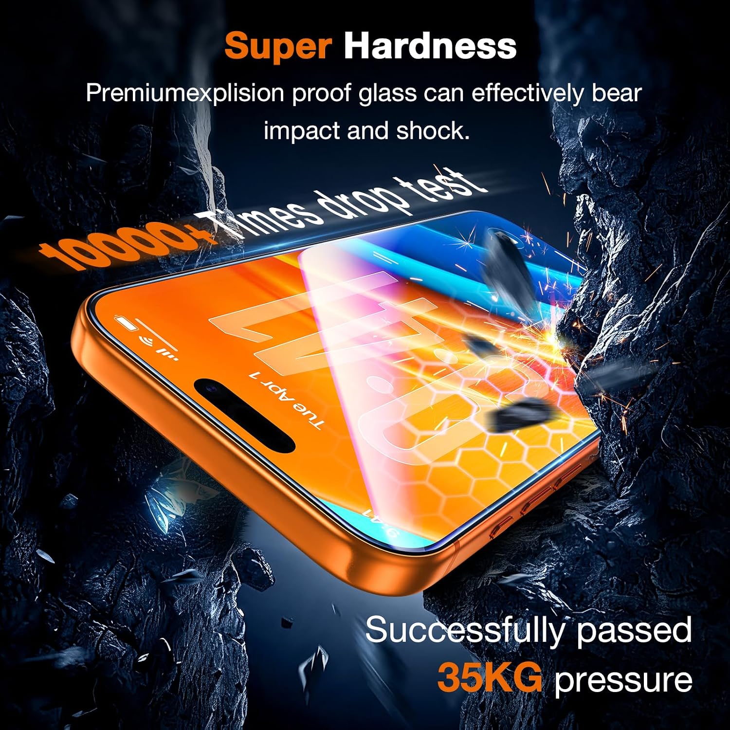 Detalle de LK iPhone 17 Pro Max / iPhone 18 Pro Max Screen Protector, 9H Glass, 2-Pack