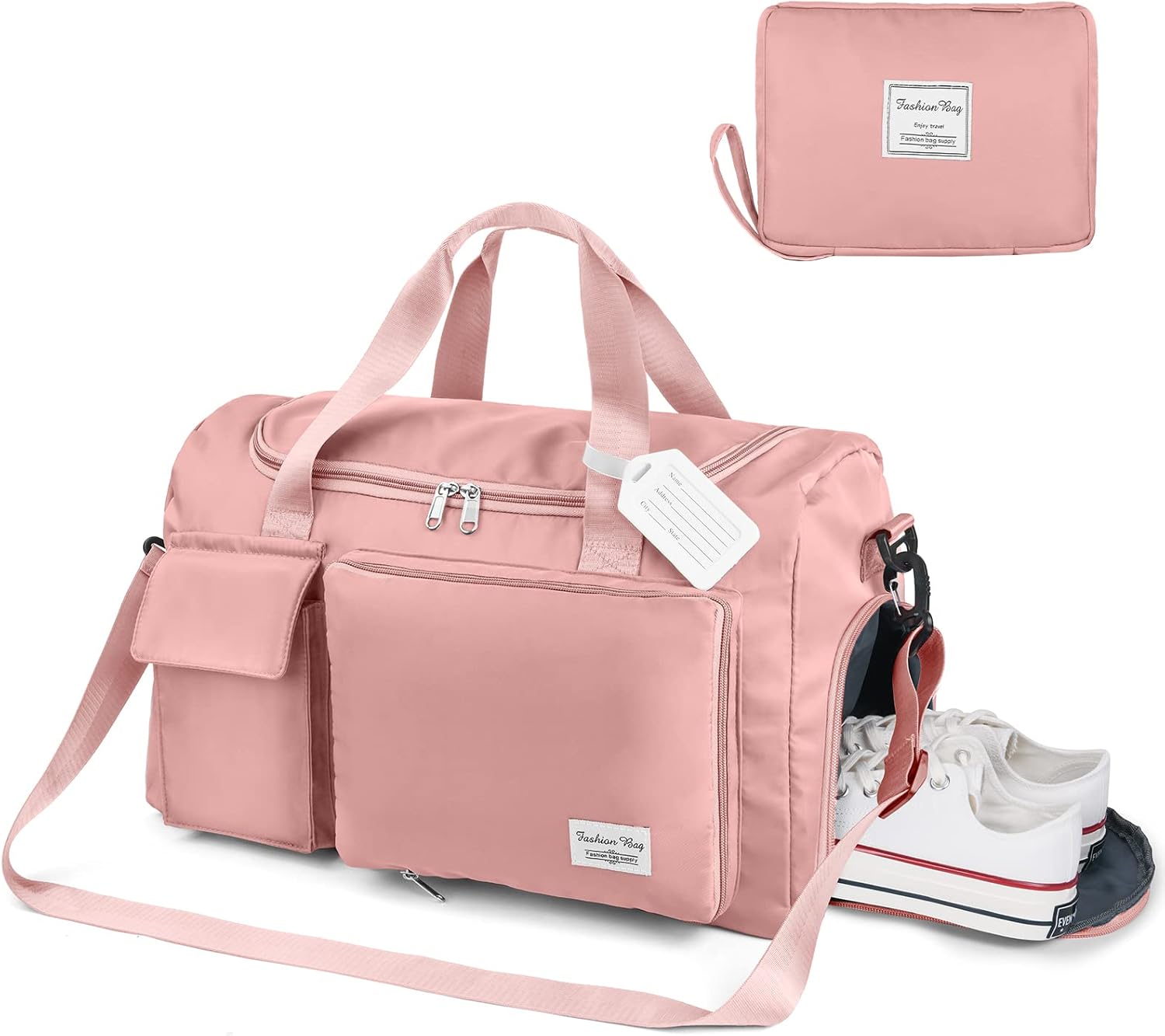 Thumbnail 1 de Duffel Bag Foldable Weekend Holdall with Wet Pocket