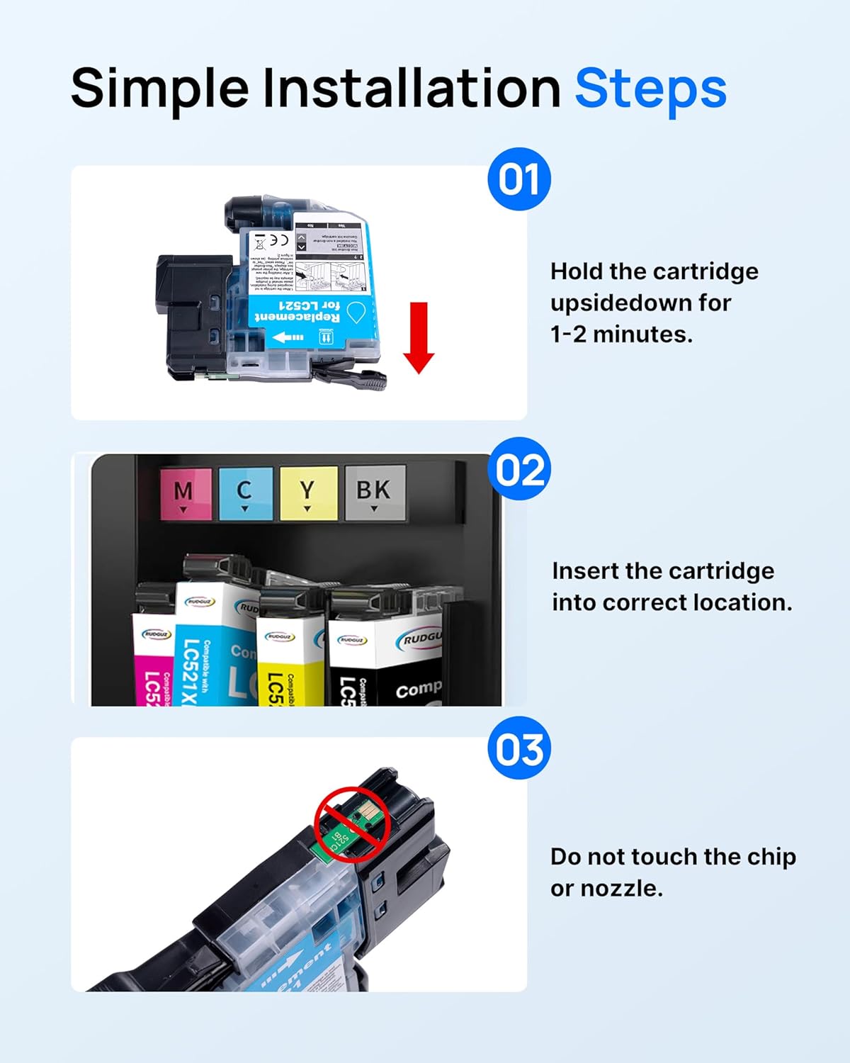 Thumbnail 5 de GPC Image LC521XL / LC521 XL 4-pack ink cartridges (black + colour) compatible with Brother LC521 series