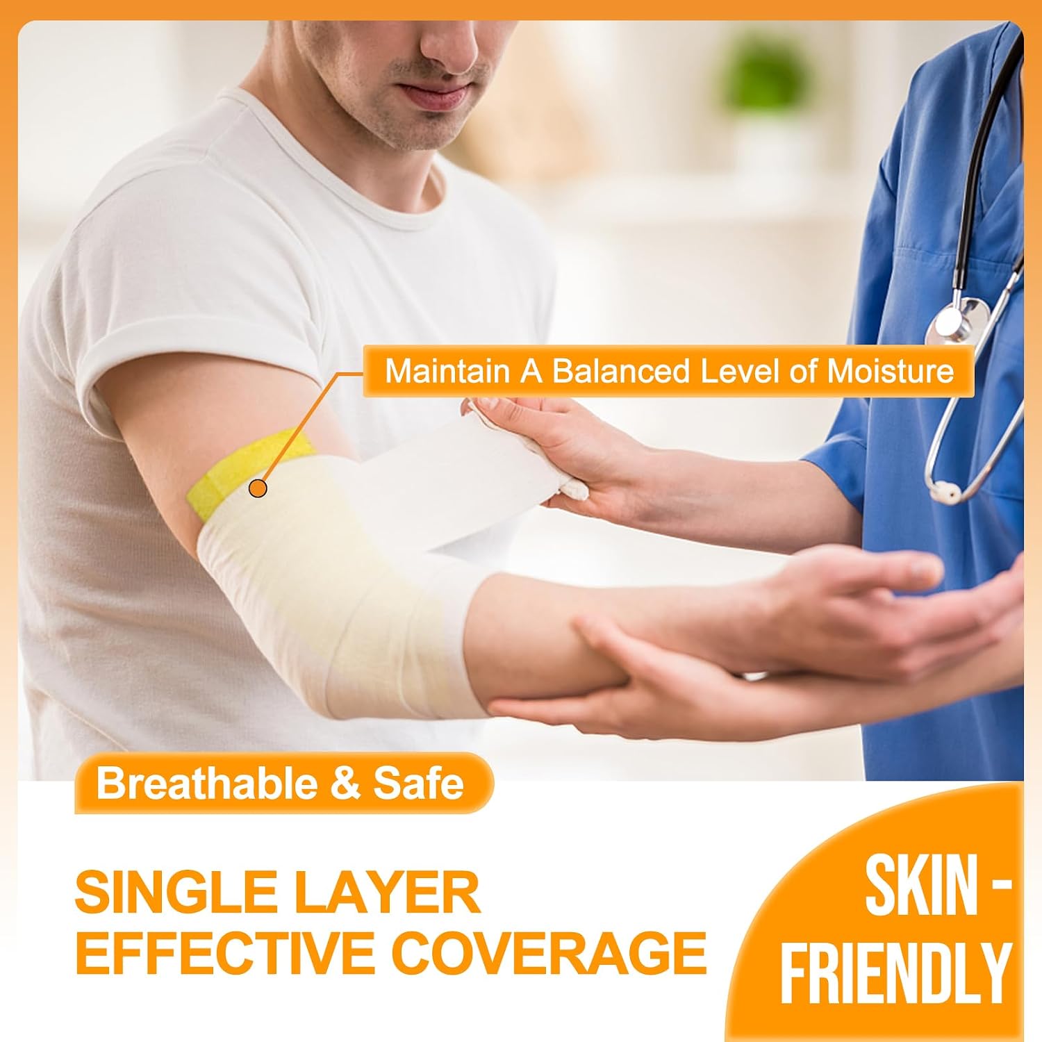 Detalle 2 de Carbou Medical Xeroform Petrolatum Dressing 5"x9" (25 Individual Packs) Non-Adherent Mesh Gauze Pads for Wound Care