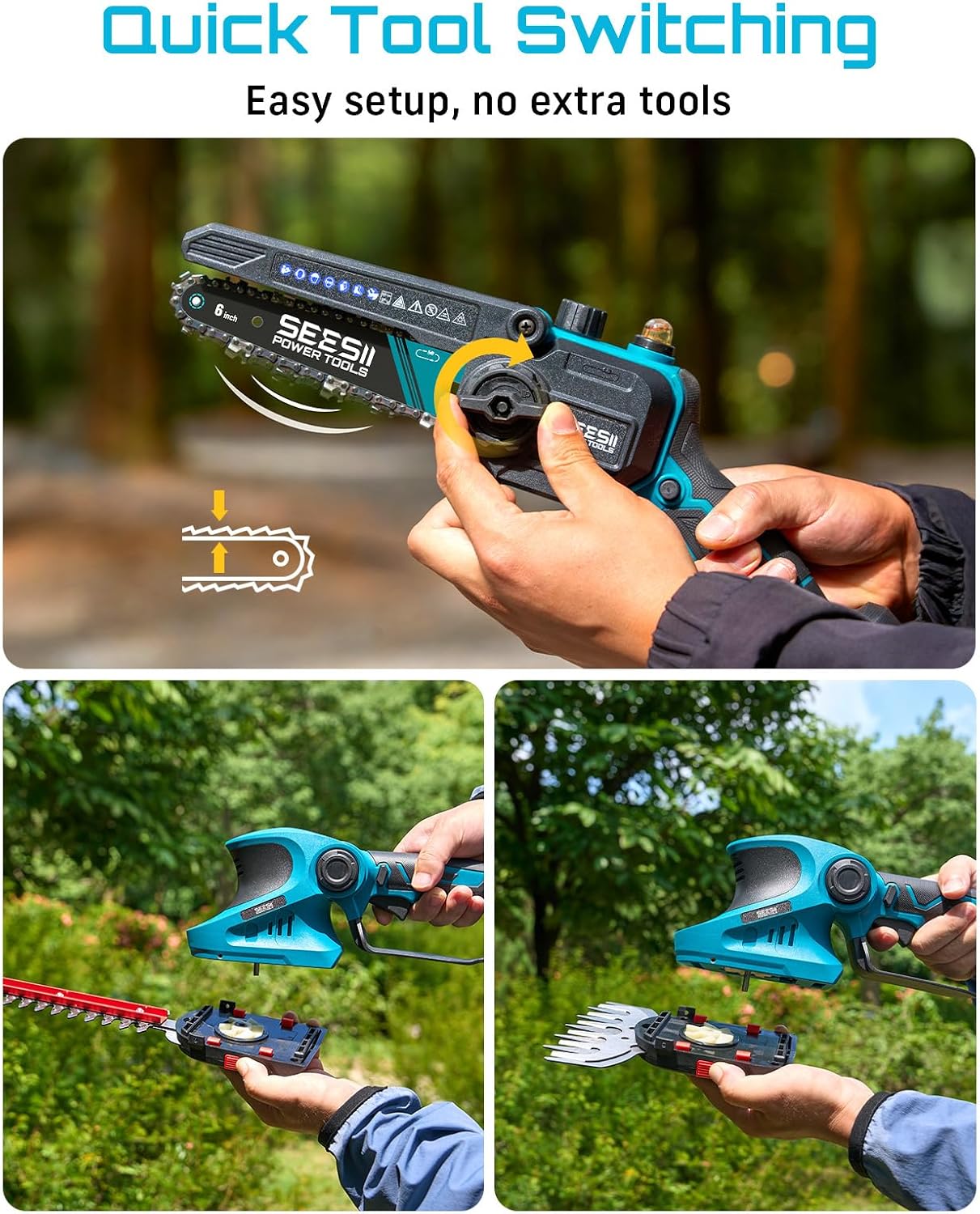 Thumbnail 6 de SEESII Cordless Garden Tool Kit 8-in-1