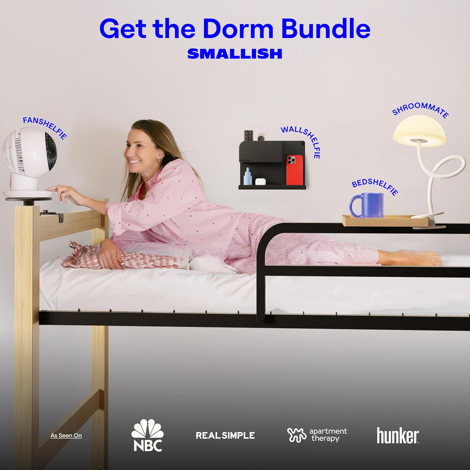 Detalle de Shroommate Dorm Room Essential Clip On Bed Light
