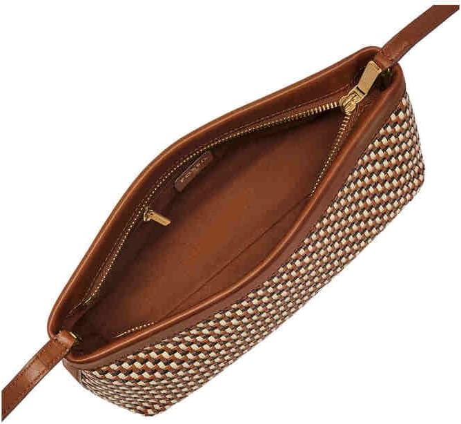 Thumbnail 2 de Borsa a mano Fossil Penrose in pelle e tessuto, clutch con tracolla regolabile e staccabile
