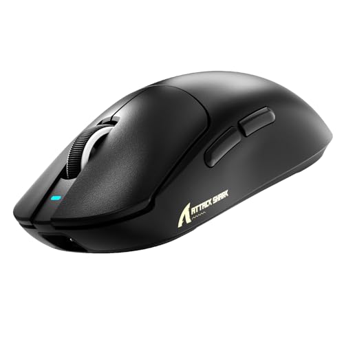 Detalle de ATTACK SHARK X8SE: mouse ultraleggero da 55 g con sensore PixArt PAW3311 e multi‑connessione