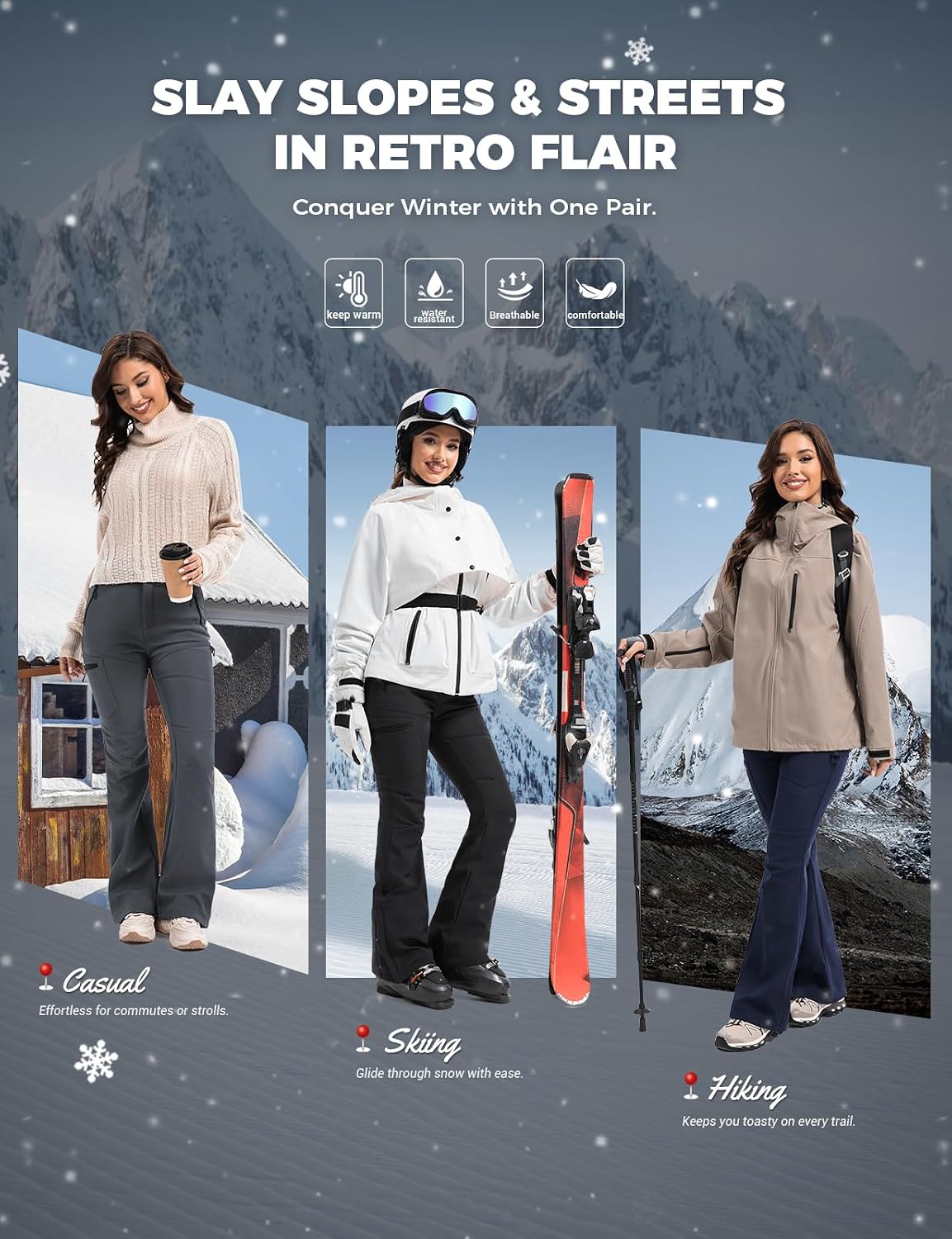Thumbnail 5 de Moosehill Women's Snow Ski Pants 5 Pockets