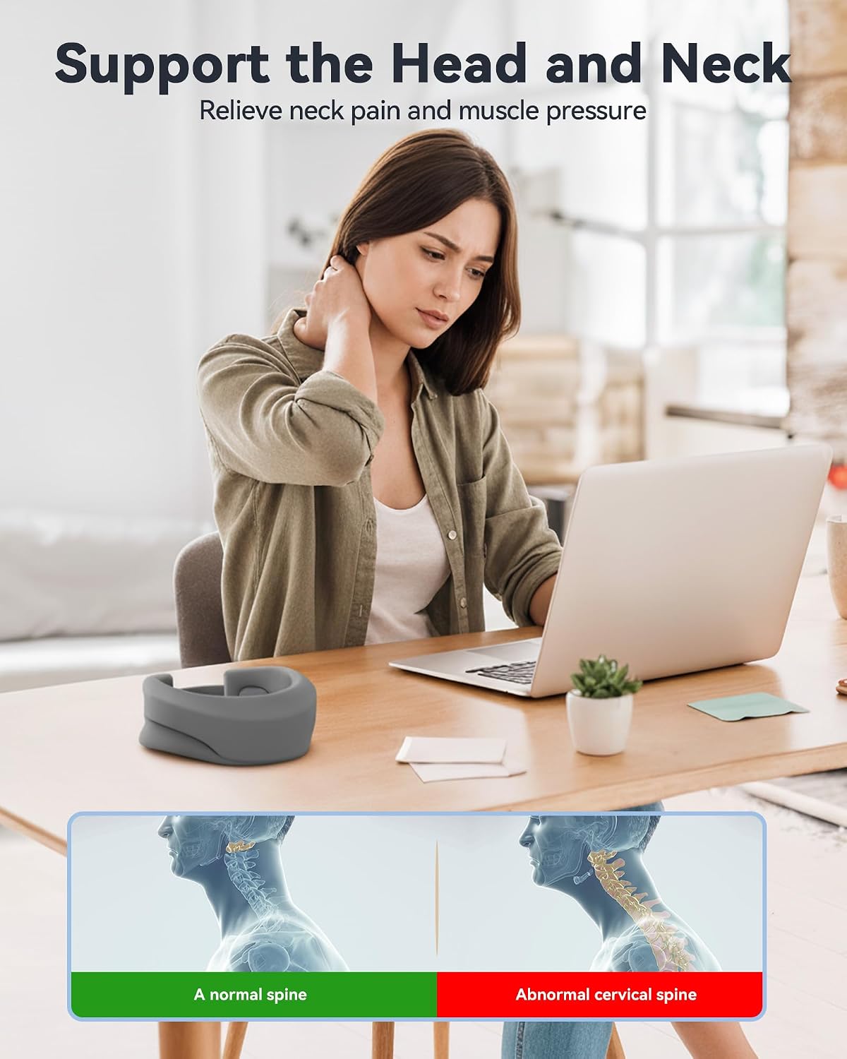 Thumbnail 3 de BETOVIN 1 Heated Neck Brace, Small Adjustable Collar with Removable Heating Pad