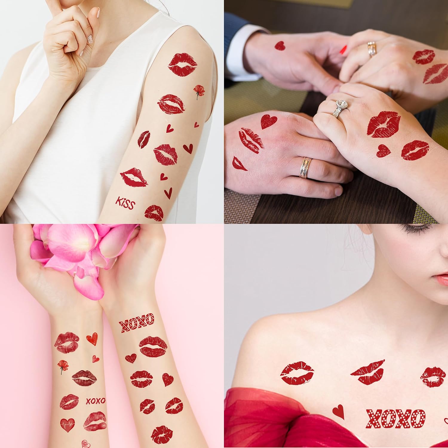 Thumbnail 2 de 120-Pack Cupid and Valentine Temporary Tattoos for Skin and Smooth Surfaces