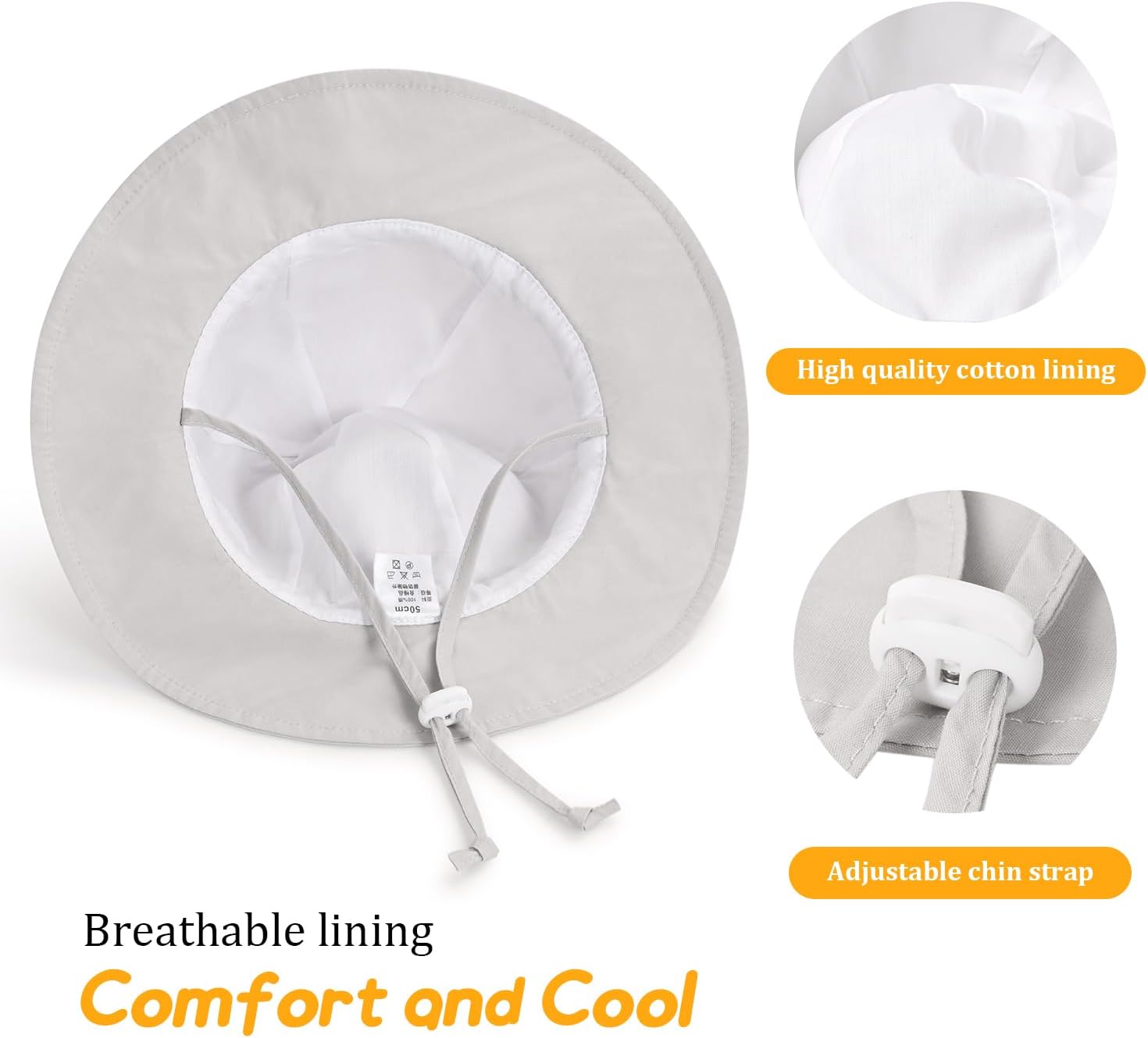 Detalle 1 de Baby Girl Sun Hat UPF 50+
