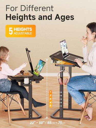 Thumbnail 3 de SAIJI Mesa de Estilo Moderno, Altura Ajustable, 65x45🚀