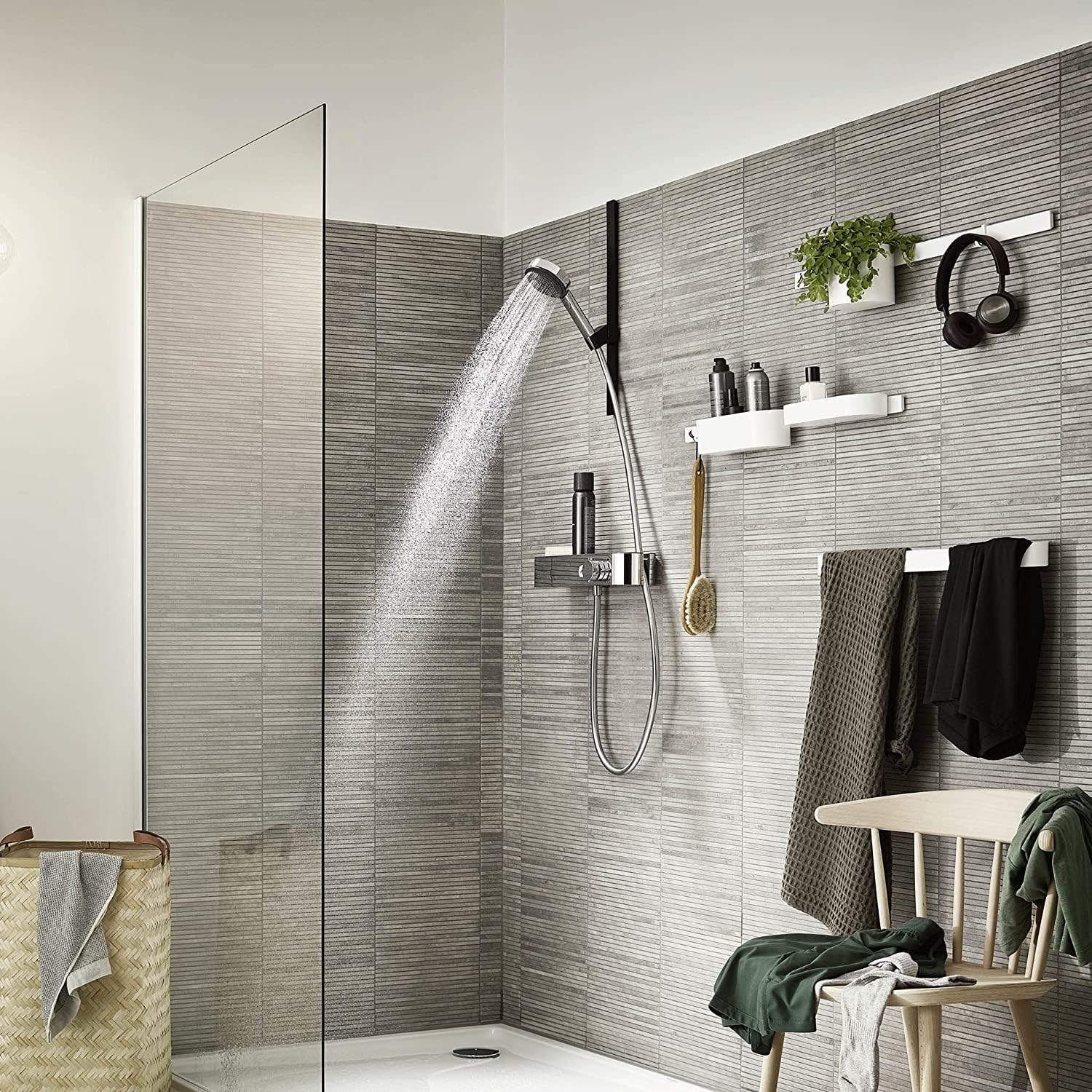 Thumbnail 1 de Hansgrohe Pulsify Select S — Pommeau de douche économe en eau, 3 jets, finition chromée