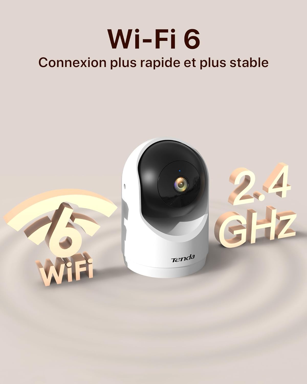 Thumbnail 4 de Tenda Caméra de sécurité Wi‑Fi 6 3MP Pan/Tilt (lot de 2) — vision nocturne infrarouge et audio bidirectionnel