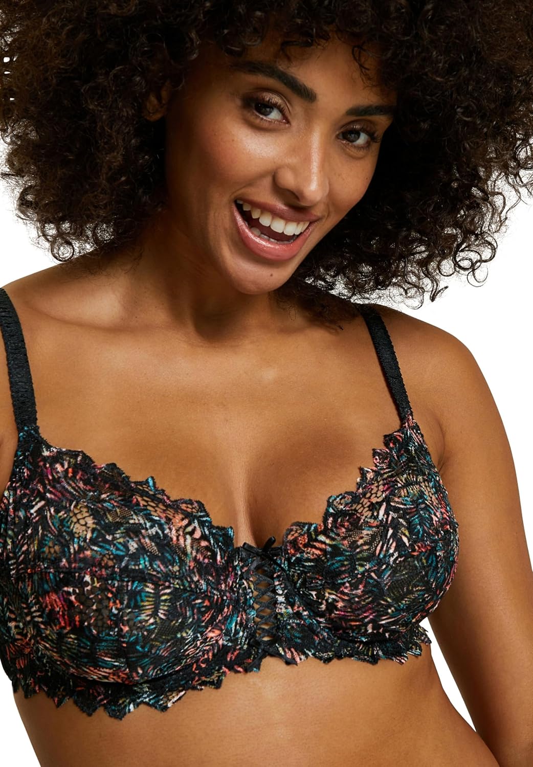 Thumbnail 2 de Sans Complexe Soutien-Gorge Armatures Arum Mosaic (Imprimé Fleurs Rouge Perse)