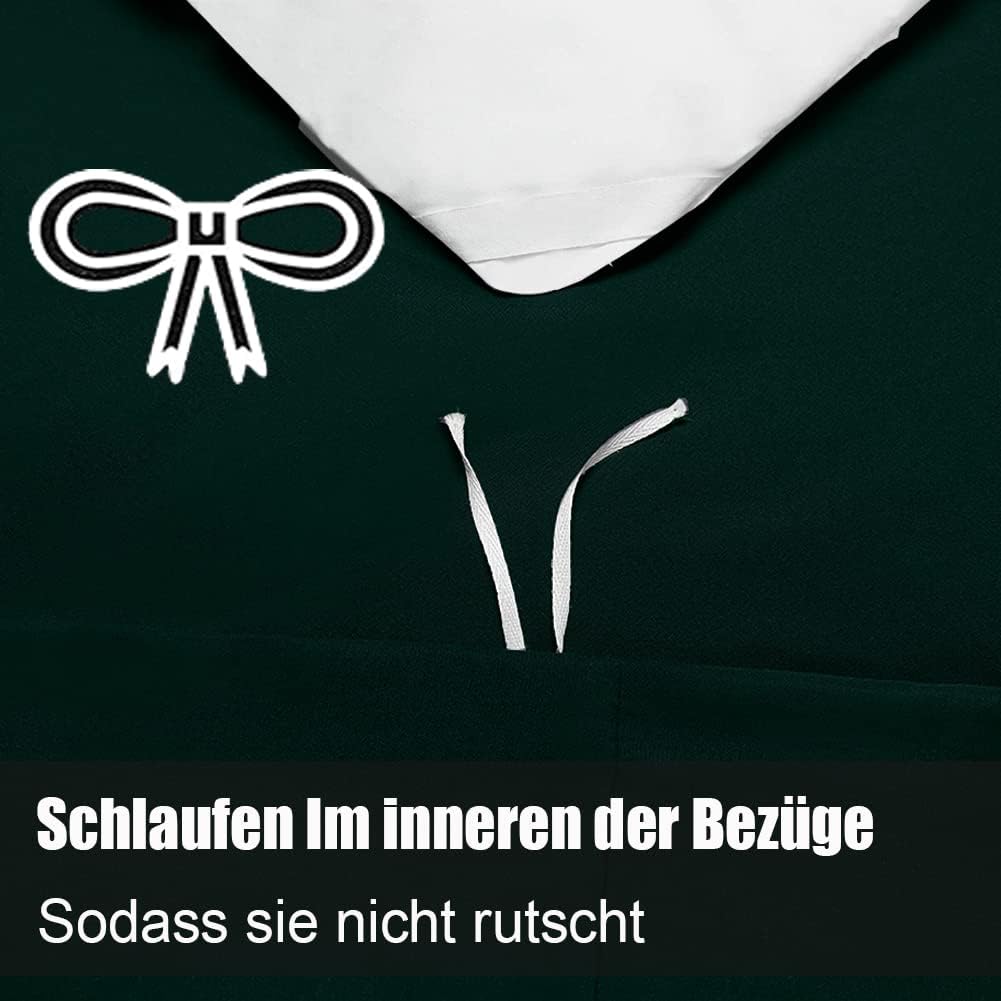 Thumbnail 4 de Soifox Bettwäsche 200x220 Grün – Mikrofaser 2-teilige Set mit Reißverschluss, waschbar bis 60 °C