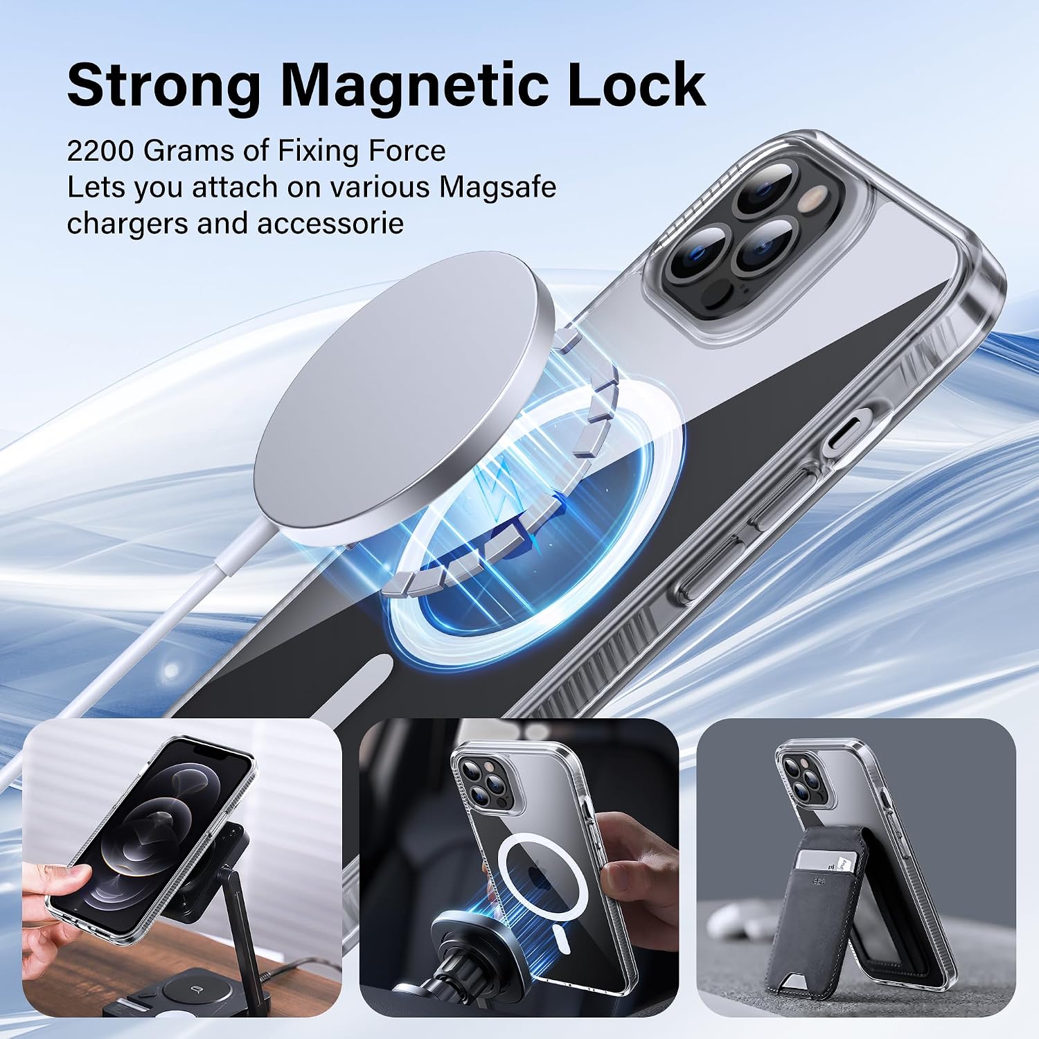 Thumbnail 6 de Supdeal Magnetic Case for iPhone 12/12 Pro (6.1in) – Clear, MagSafe Compatible