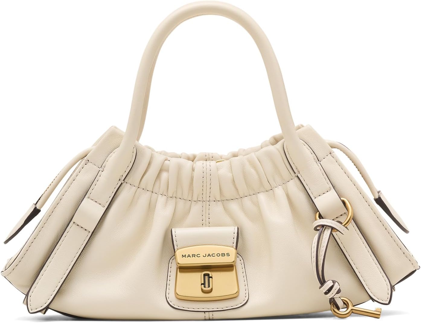 Detalle de Marc Jacobs - The Small Satchel, Borsa Donna in Pelle Nappa con Dettagli Scrunch e Doppia Zip