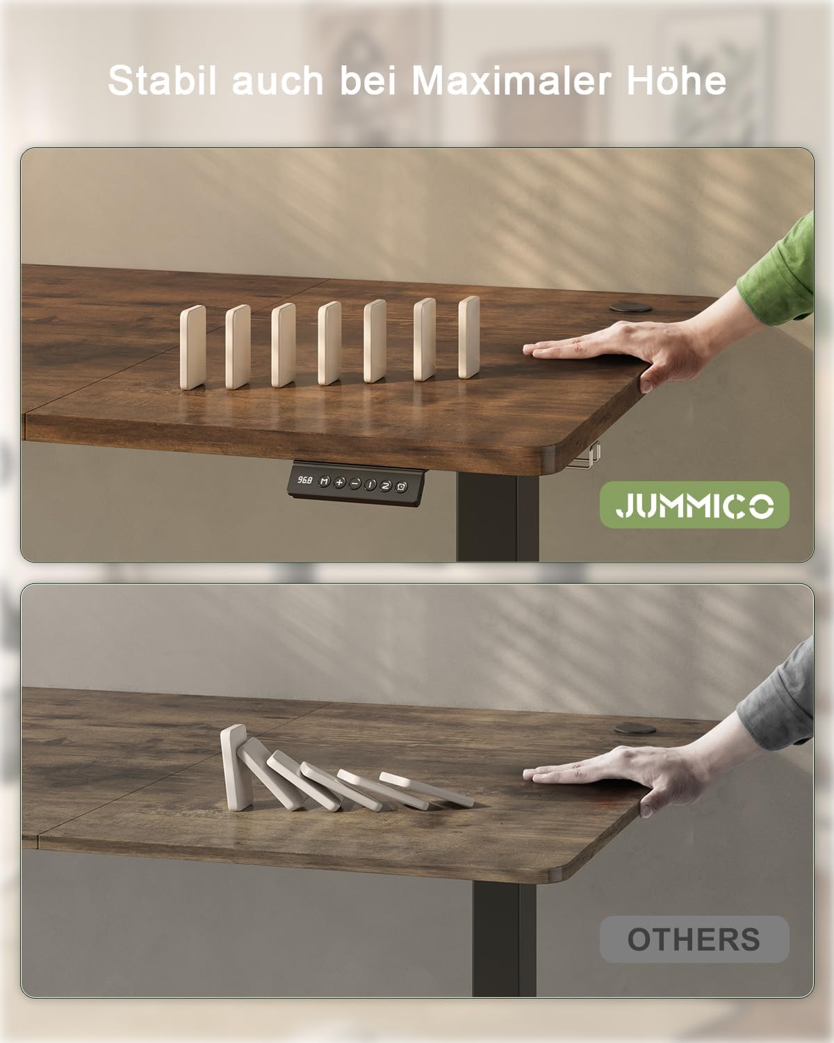 Thumbnail 6 de JUMMICO höhenverstellbarer Schreibtisch 120×60 cm