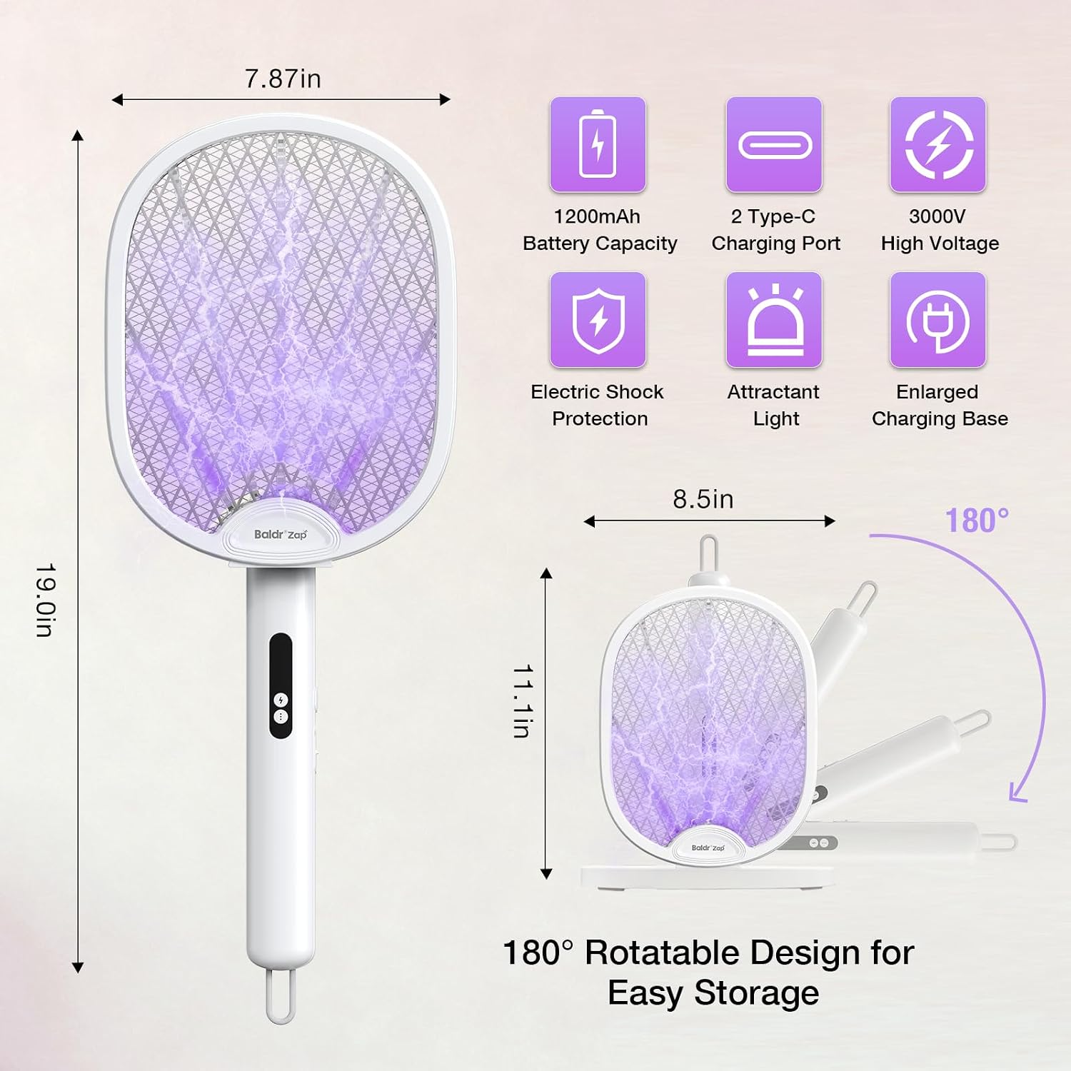 Thumbnail 6 de BALDR Electric Fly Swatter, 1200mAh