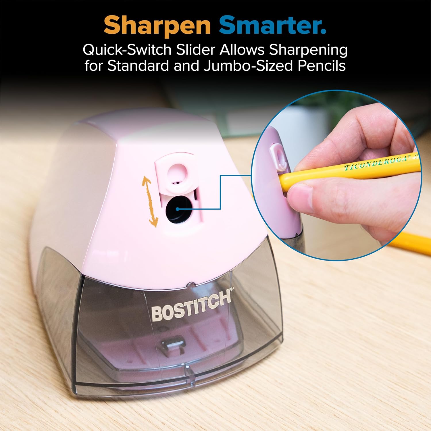 Detalle de Bostitch Electric Pencil Sharpener, Pink