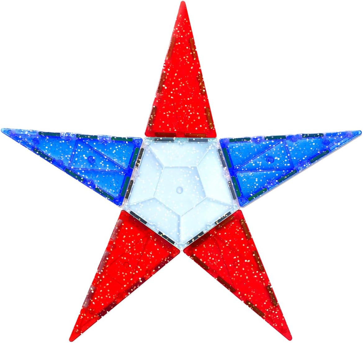 Thumbnail 1 de CreateOn Crayola Red, White & Blue Magnetic Tiles 14pc Building Set for Kids (Ages 3+)