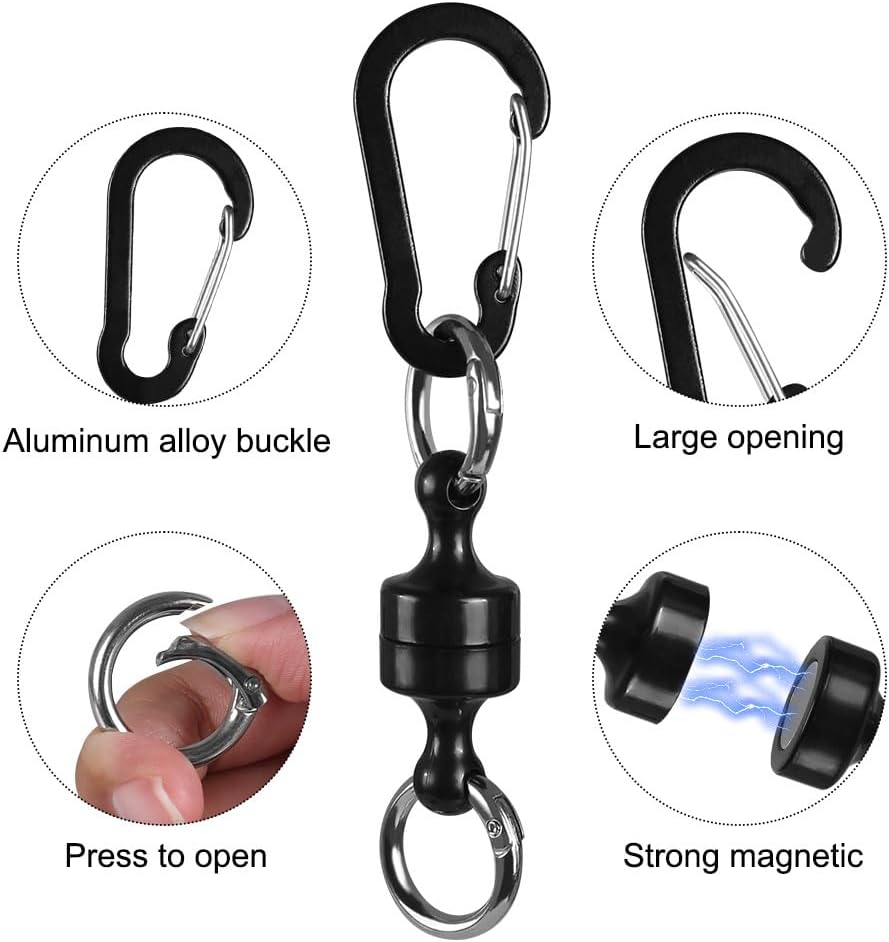 Thumbnail 2 de Magnetic Carabiners 2/4 Pcs – Magnetic Net Release Quick Release Keychains for Fishing, Camping, Hiking, Biking