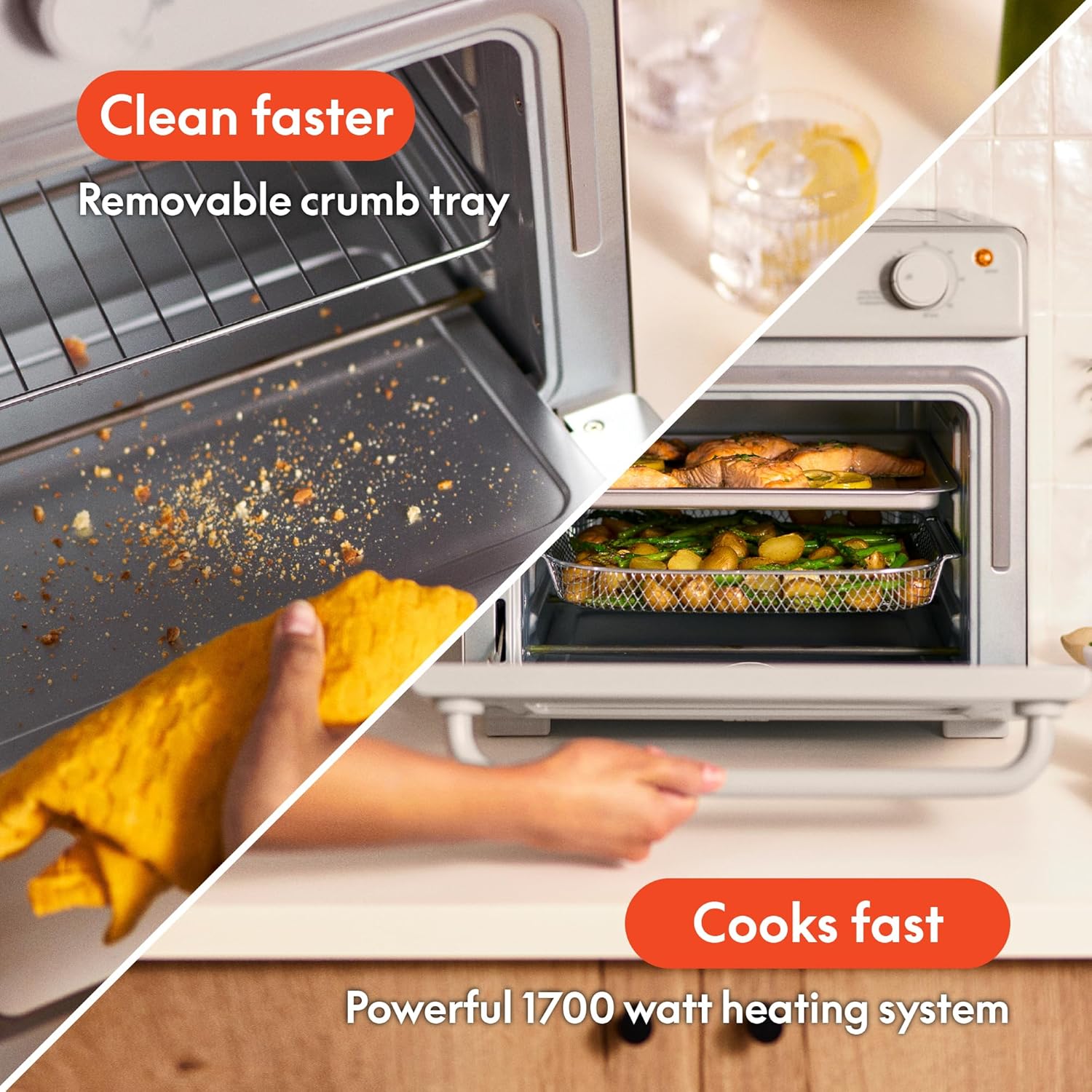 Thumbnail 3 de Bella Air Fry Toaster Oven (1700W) with 7 Preset Cooking Options, Auto Shutoff & Dishwasher-Safe Trays