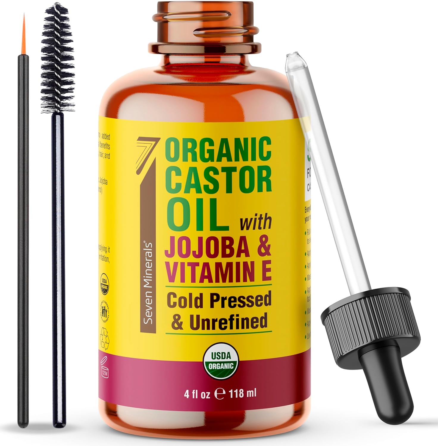 Thumbnail 6 de Seven Minerals Organic Castor Oil Roll On Eye Roller for Under Eye Bags, Dark Circles & Wrinkles