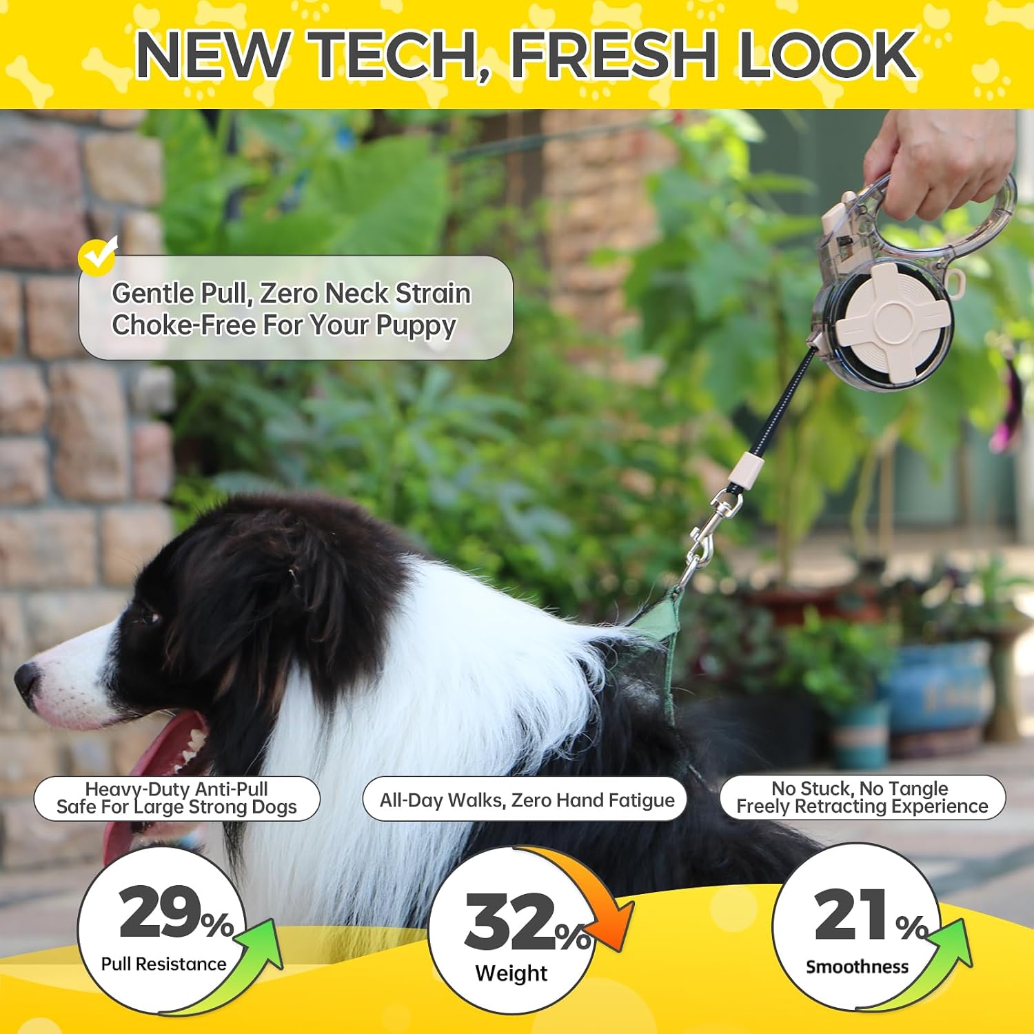 Detalle 2 de Gluckelk Retractable Dog Leash 10 ft