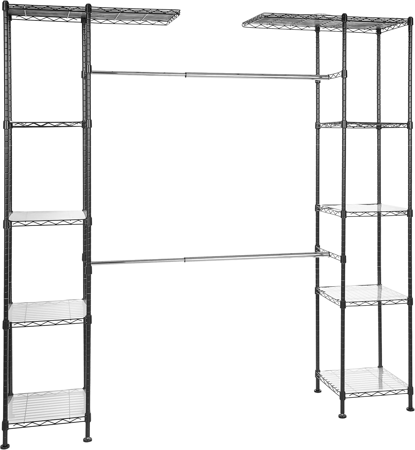 Thumbnail 6 de Amazon Basics Ausziehbarer Offener Kleiderschrank mit 10 verstellbaren Einlegeböden – Bronze