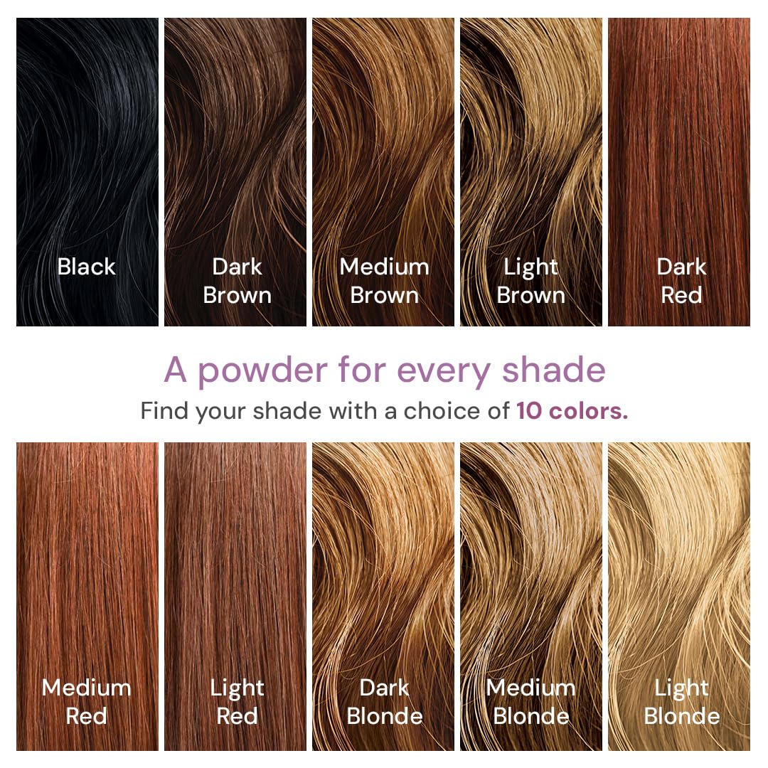 Detalle 2 de Style Edit Root Touch Up Powder (Dark Brown) | Temporary hair color powder for gray roots & thinning coverage