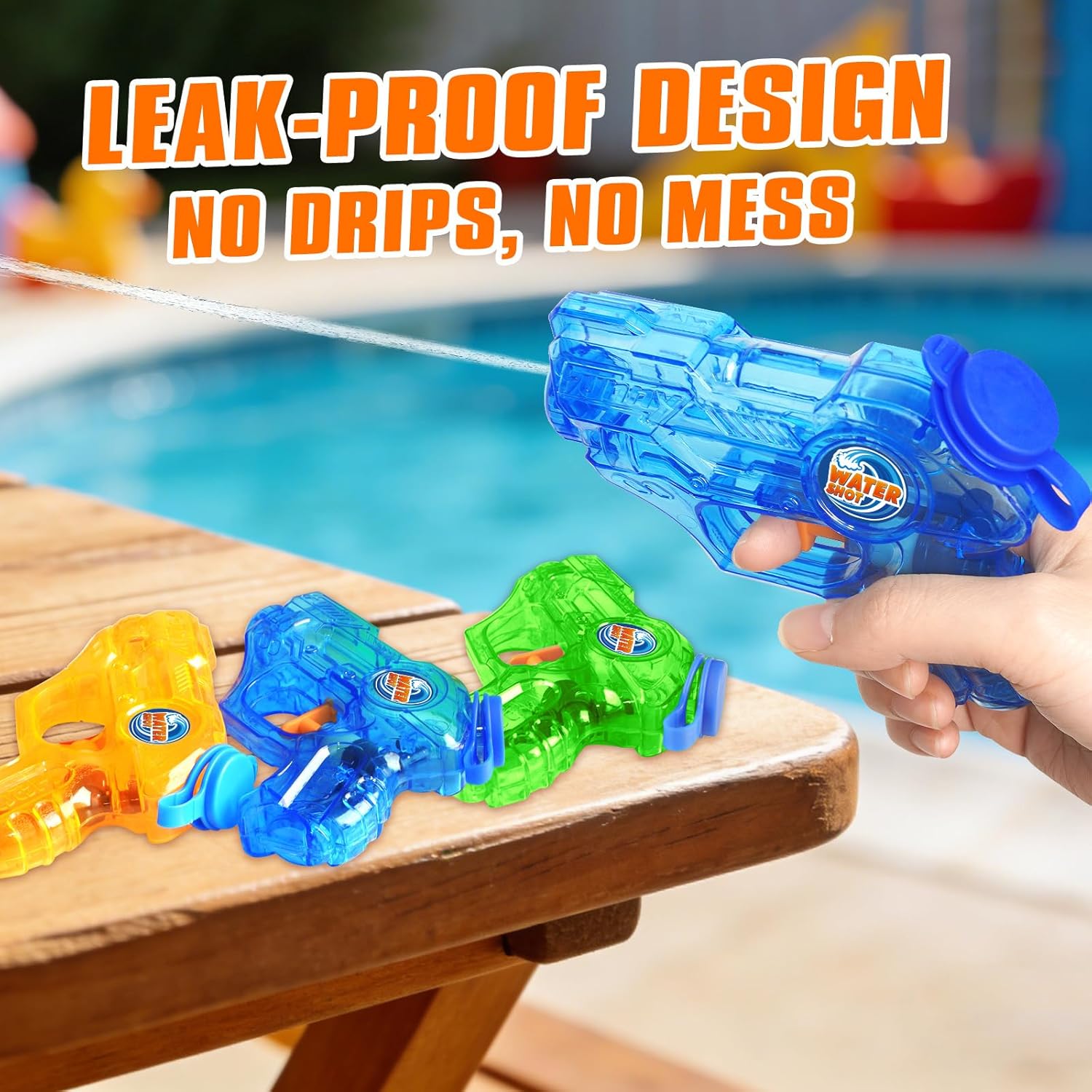Thumbnail 3 de Mini Water Gun for Kids Toddler (2-Pack) — 90ML Soaker Water Blasters for Bath, Pool & Outdoor Play