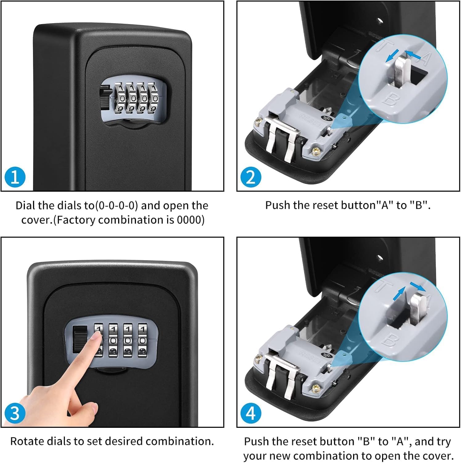 Thumbnail 4 de CDC DIGI 4-Digit Combination LockBox 4-digit key safe 🔐