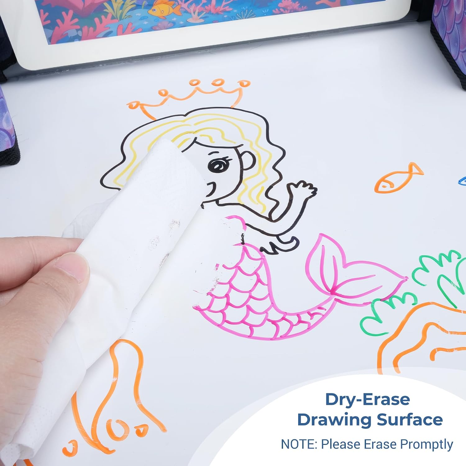 Thumbnail 2 de INFANZIA Mermaid Kids Travel Tray for Toddler Car Seat – Multi‑Purpose Travel Desk