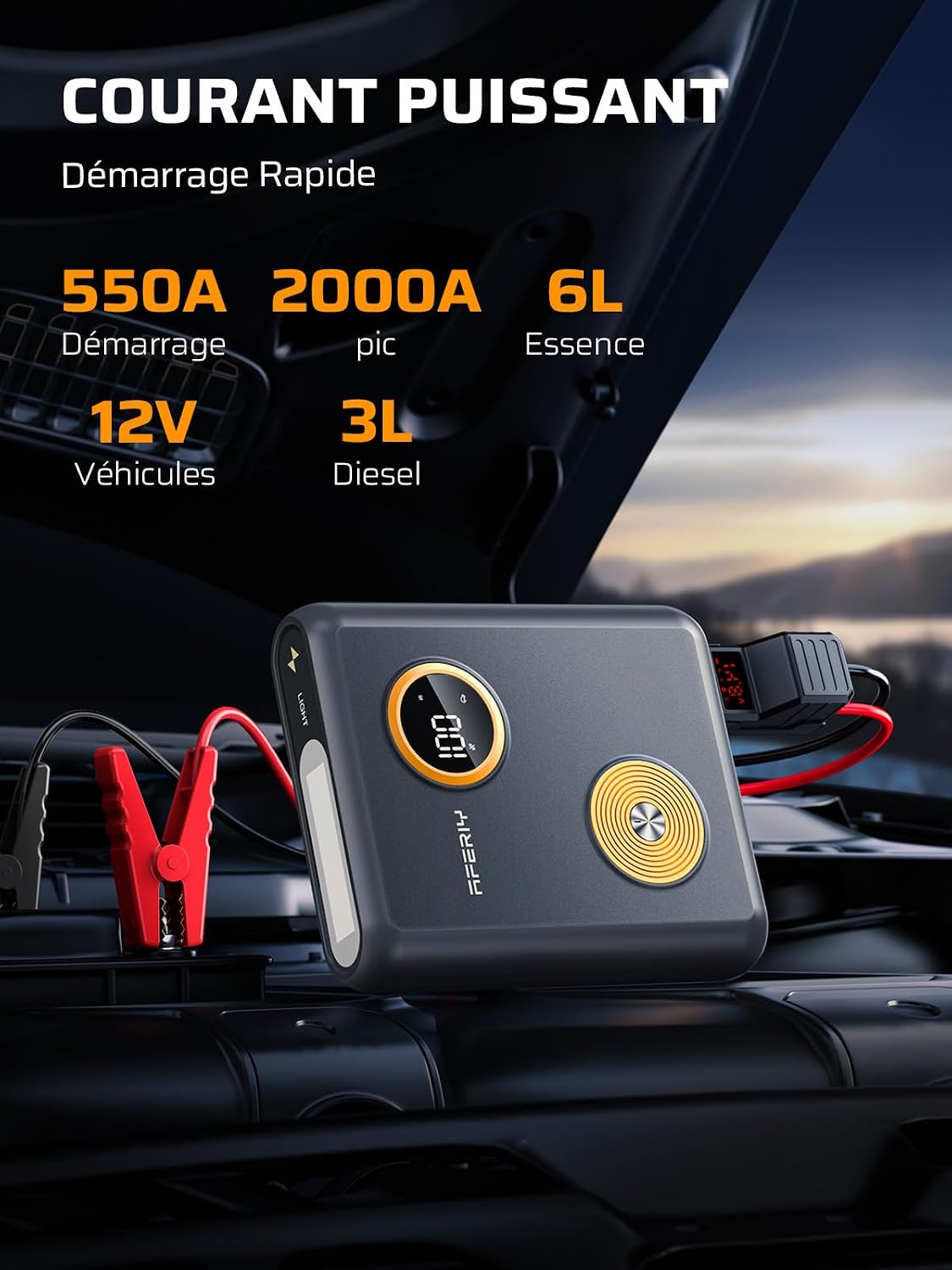 Detalle 2 de AFERIY GK03 Booster 27500mAh pour voiture