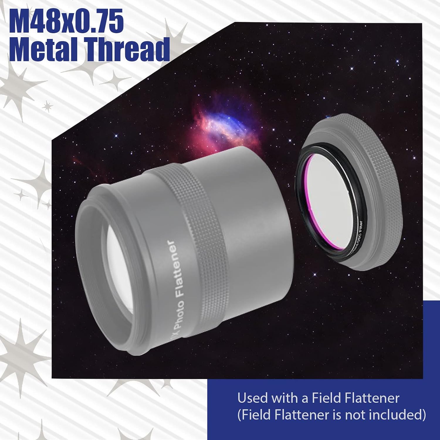 Thumbnail 3 de SVBONY SV220 Astro Dual Schmalbandfilter (2 Zoll) für H-Alpha & OIII, 7 nm