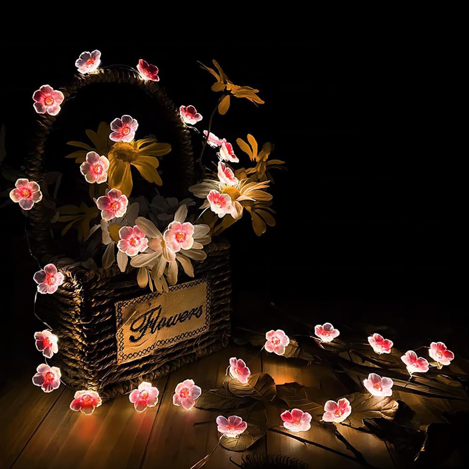 Thumbnail 5 de Auting LED Kirschblüten Lichterkette Deko 2M – 20 LEDs, Timer, batteriebetrieben