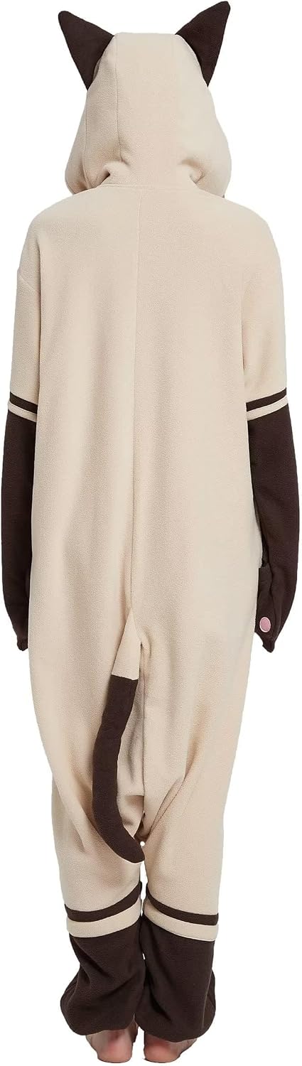 Detalle de DarkCom Adult Animal Onesie, Polar Fleece Cosplay Pajamas with Hood and Pockets