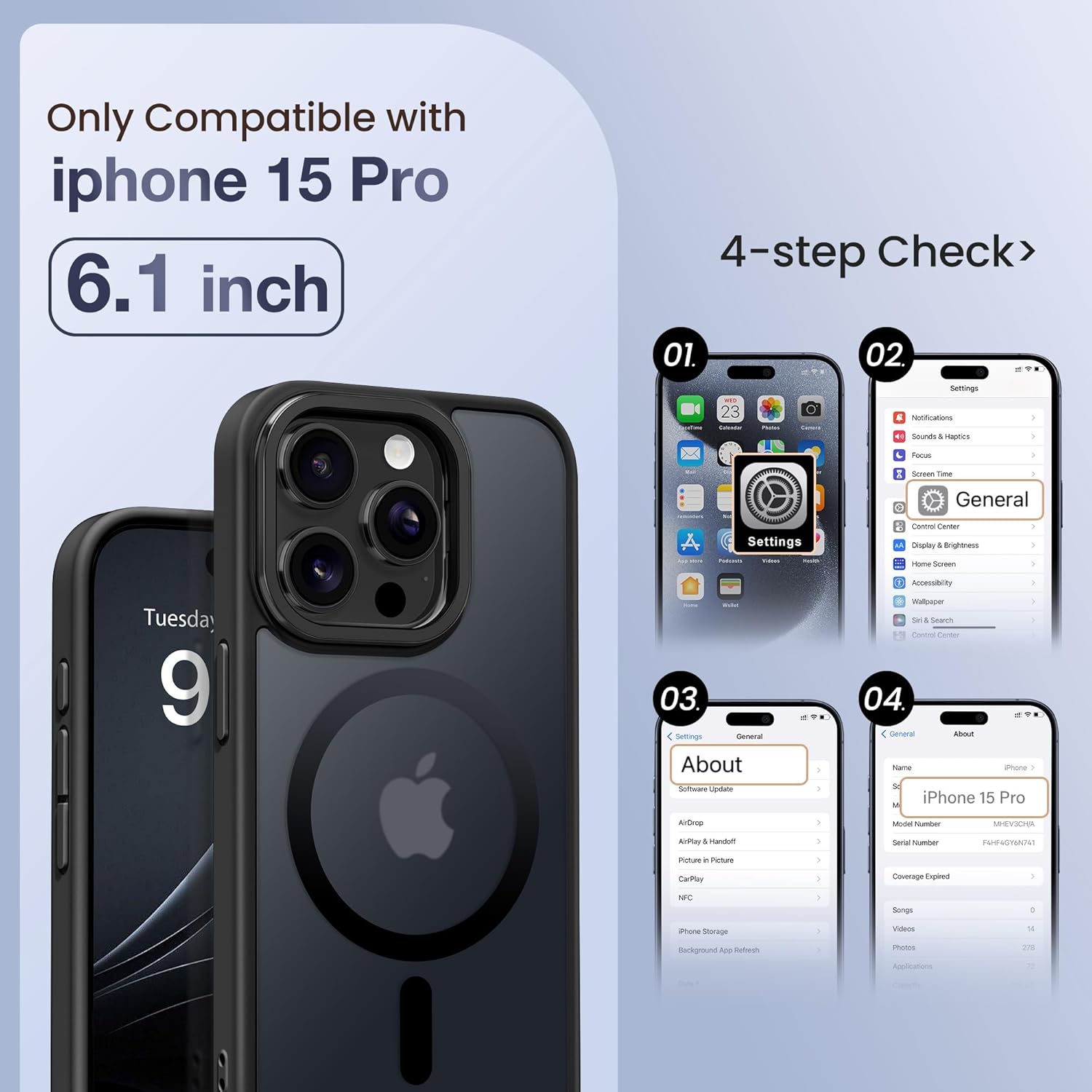 Thumbnail 1 de GolbinBox iPhone 15 Pro Case 16 FT drop protection