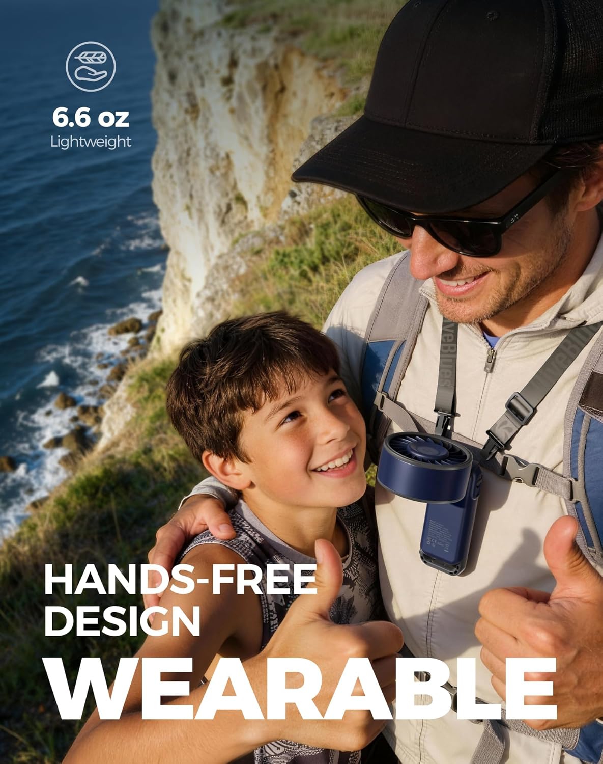 Thumbnail 4 de Diveblues Portable Handheld Fan (D6036): 4-in-1, 180° Foldable, 12H Battery, USB-C