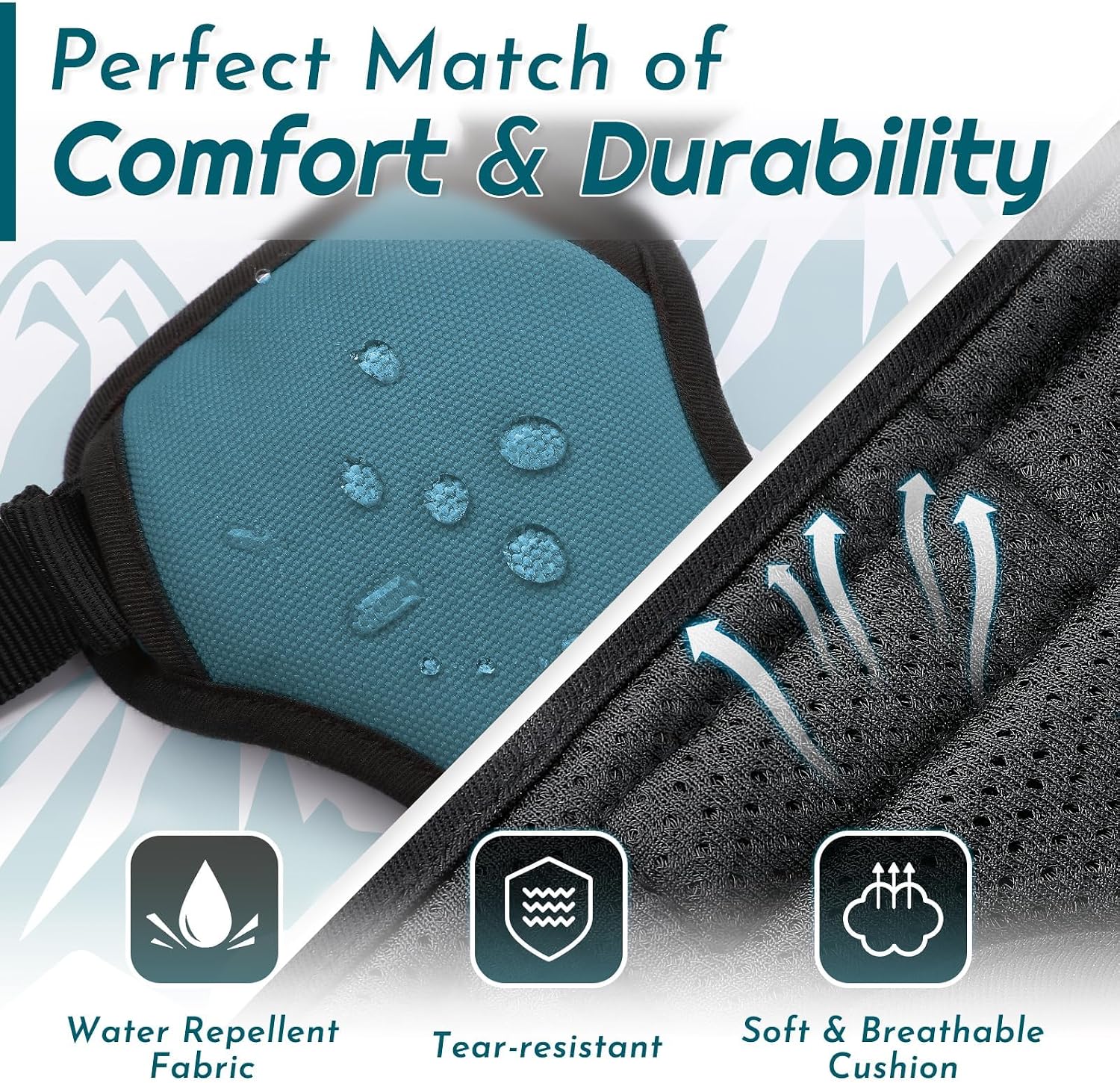 Thumbnail 6 de Eagloo Dog Harness Medium (Dark Green, Size M) – No Pull with Front & Back Clips and Control Handle