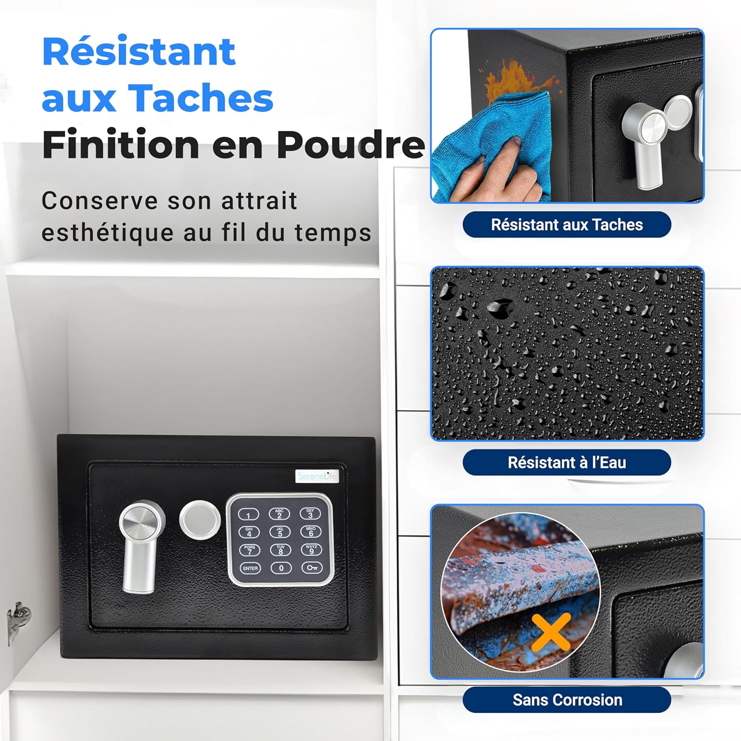 Thumbnail 6 de SereneLife Coffre-Fort Numérique 23x17x17 cm 🔒