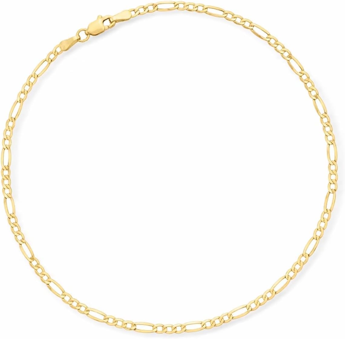 Detalle 2 de Bracelet italien Figaro en or jaune 14 carats (585) – largeur 3 mm