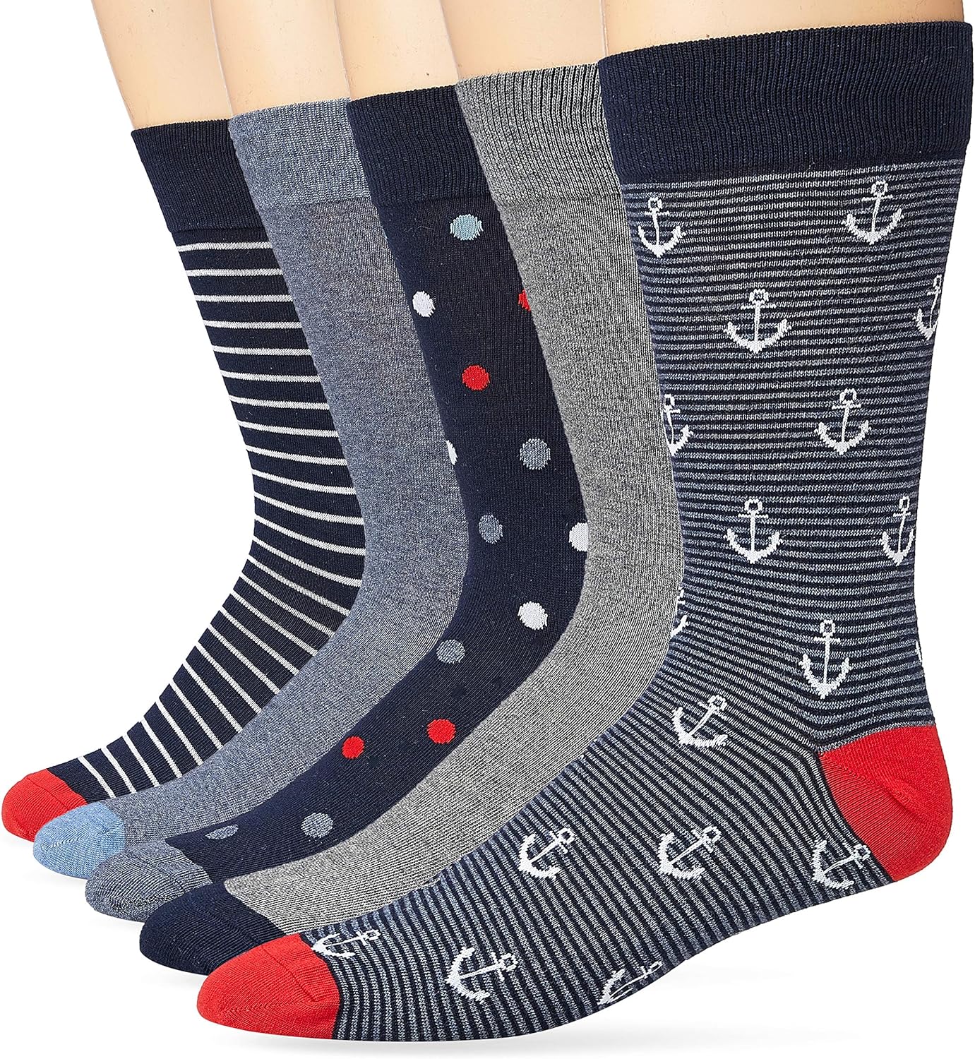 Thumbnail 4 de Amazon Essentials Herren bequeme gemusterte Anzugsocken (ehemals Goodthreads)