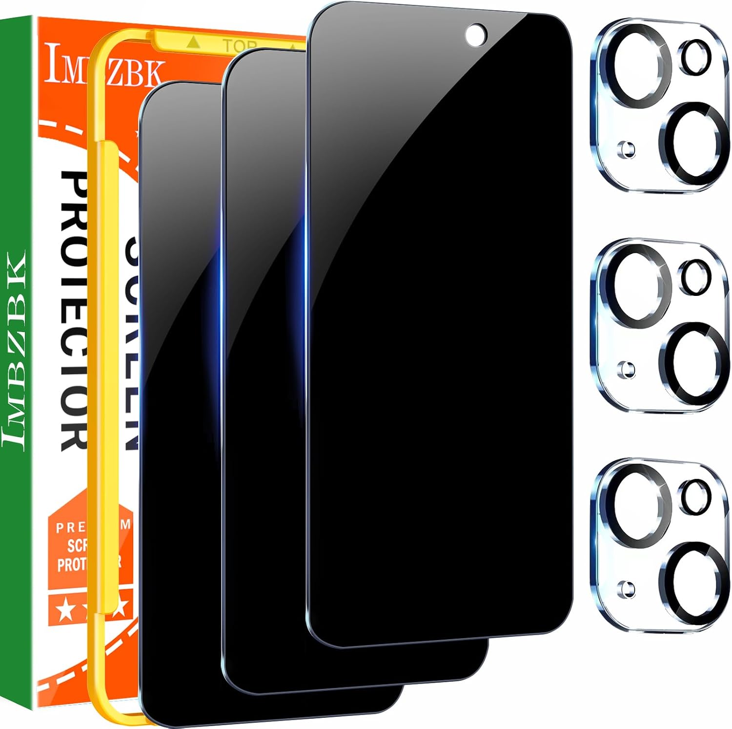 Detalle de IMBZBK iPhone 15 6.1-Inch Privacy Screen Protector, 3+3 Pack