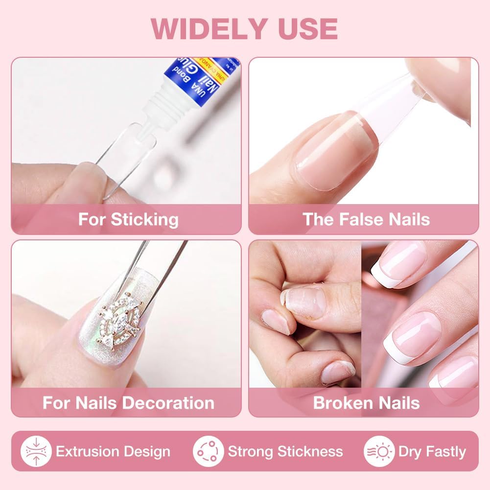 Thumbnail 3 de Colle à ongles gel pour Nail Art strass 3×10 g (avec colle extra forte, séchage rapide)