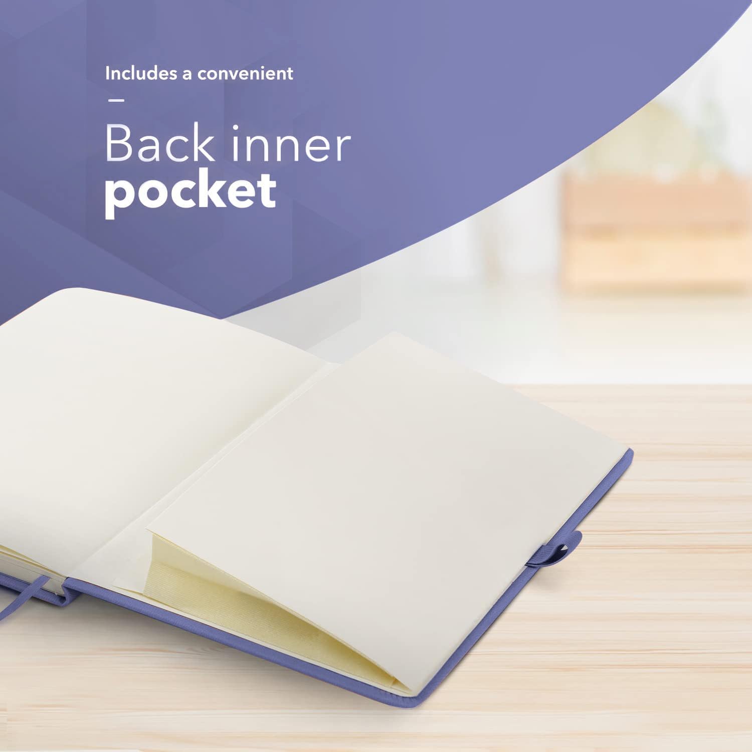 Thumbnail 6 de delka A4 Notebook in Purple – 160 Pages with Practical Features