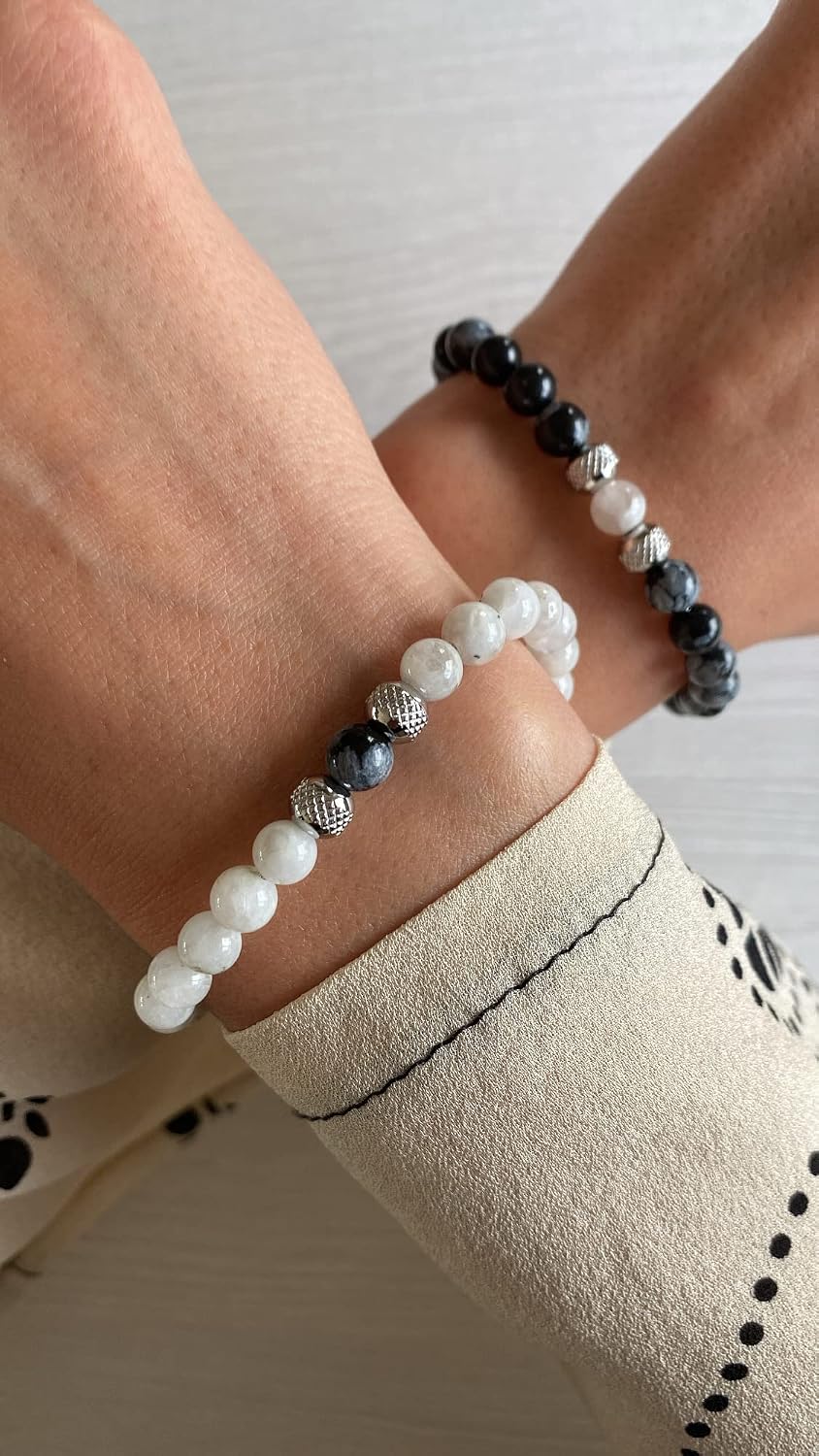 Thumbnail 2 de 10:10 Bracelet couple pierres naturelles 6 mm 💍