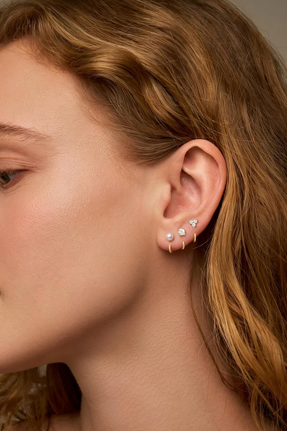 Detalle de Robaice Backless Hoop Earrings, 3-Pair Set