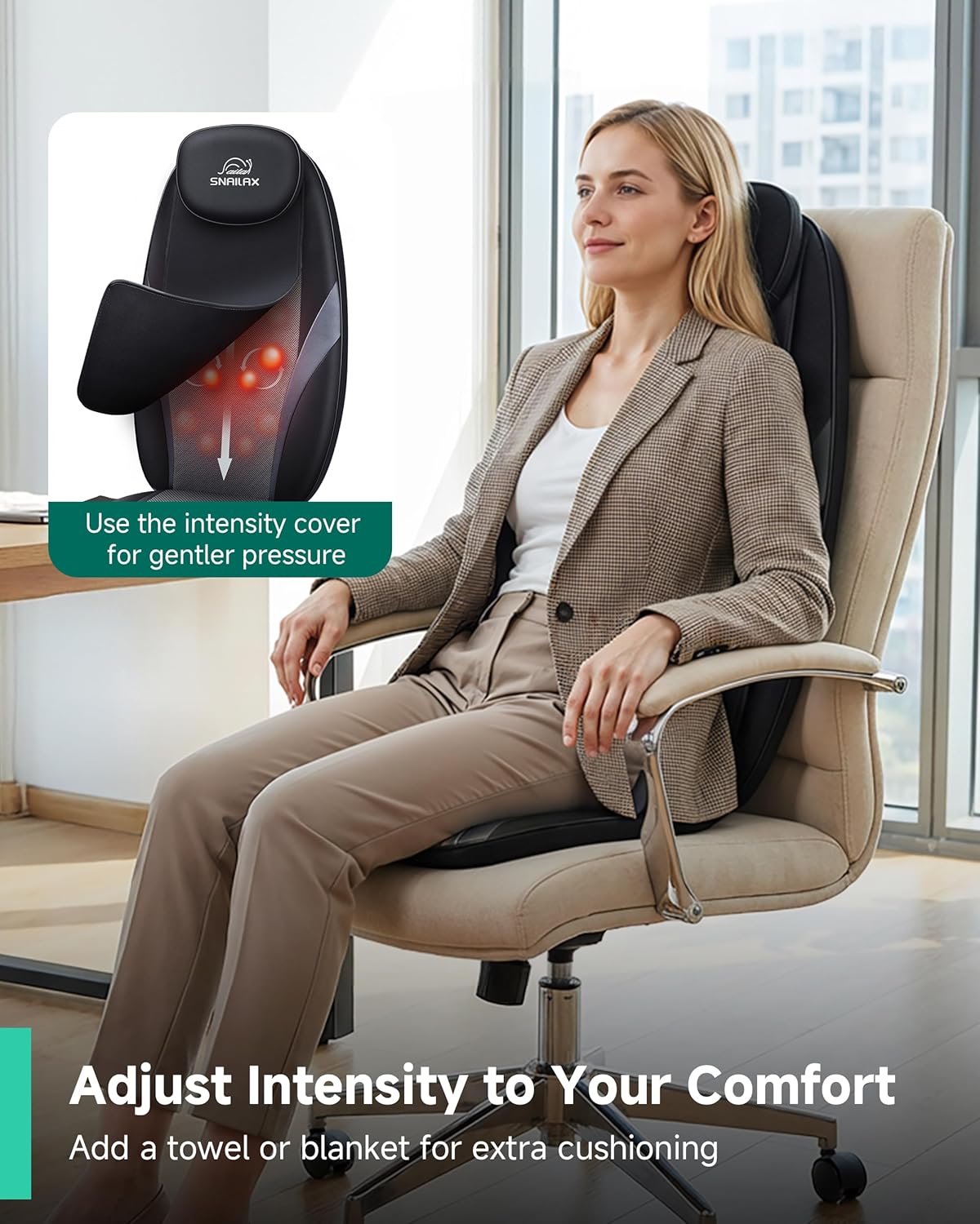 Detalle 2 de Snailax Sedile Massaggiante Shiatsu 3D