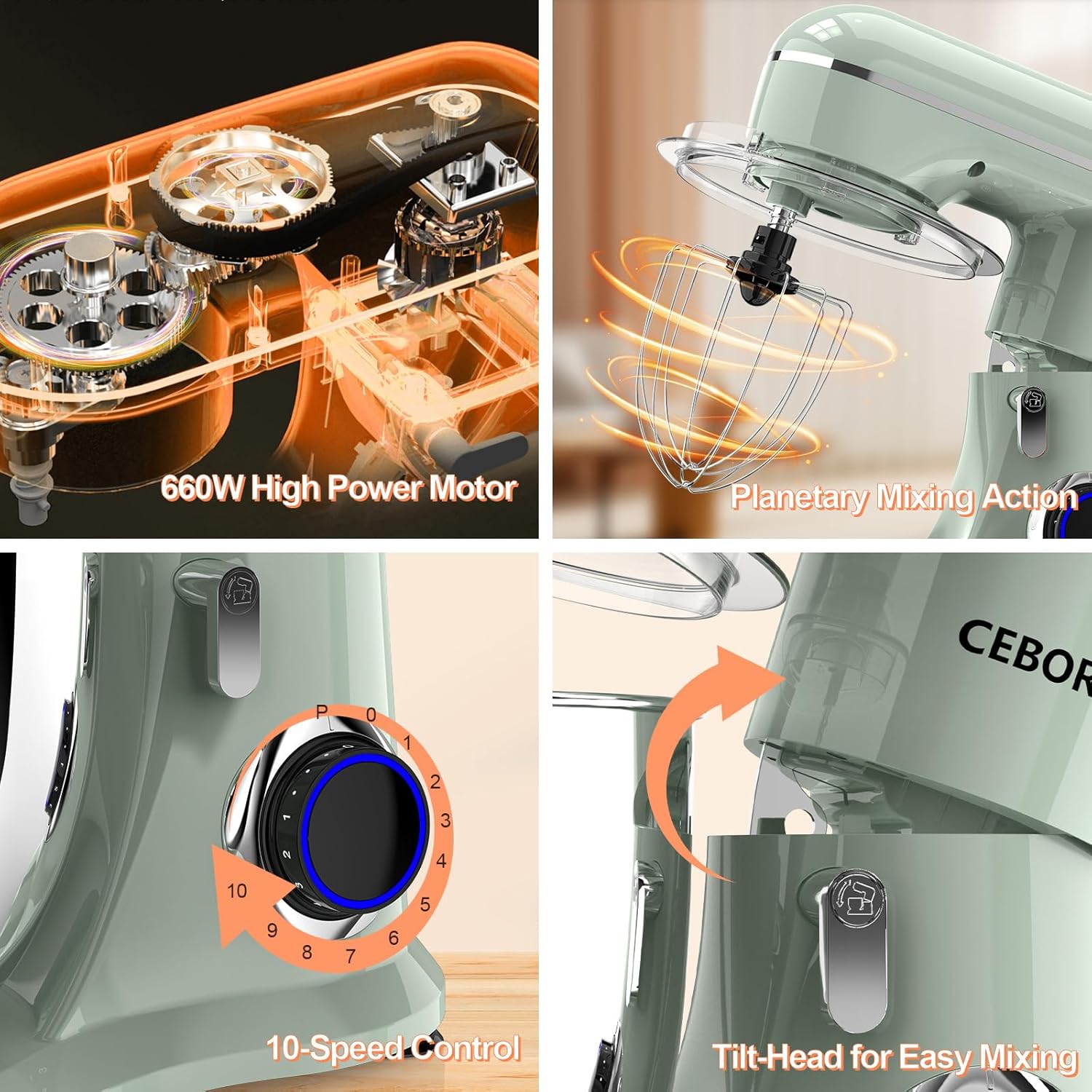 Thumbnail 3 de CEBORY 3-IN-1 Mixer 6.5QT 🍞